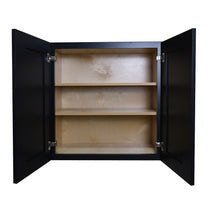 Load image into Gallery viewer, Charcoal Black Shaker 30"H Double Doors Wall Cabinets