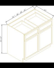Load image into Gallery viewer, Newtown Jade Green Double Drawers Double Doors Bases