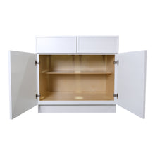 Load image into Gallery viewer, Newtown Origami White Double Drawers Double Doors Bases