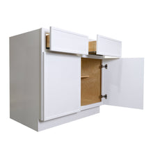 Load image into Gallery viewer, Newtown Origami White Double Drawers Double Doors Bases
