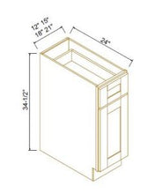 Load image into Gallery viewer, Shaker Gray Finish Single Door Single Drawer Bases