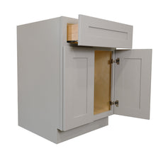 Load image into Gallery viewer, Shaker Gray Finish Single Drawer Double Doors Bases