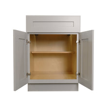 Load image into Gallery viewer, Shaker Gray Finish Single Drawer Double Doors Bases