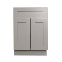 Load image into Gallery viewer, Shaker Gray Finish Single Drawer Double Doors Bases