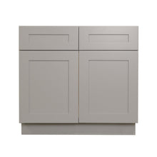 Load image into Gallery viewer, Shaker Gray Finish Sink Bases-2 Doors 2 False Drawers