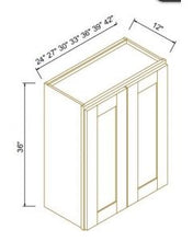 Load image into Gallery viewer, Shaker Gray Finish 36" H Double Doors Wall Cabinets