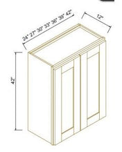 Load image into Gallery viewer, Shaker Gray Finish 42"H Double Doors Wall Cabinets