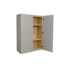 Load image into Gallery viewer, Shaker Gray Finish 30" H Double Doors Wall Cabinets