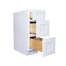 Load image into Gallery viewer, Shaker White Three Drawer Bases