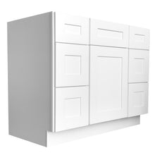 Load image into Gallery viewer, Shaker White Vanity Single Sink Combo- With 6Drawers
