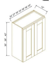 Load image into Gallery viewer, Shaker White 30" H Double Doors Wall Cabinets