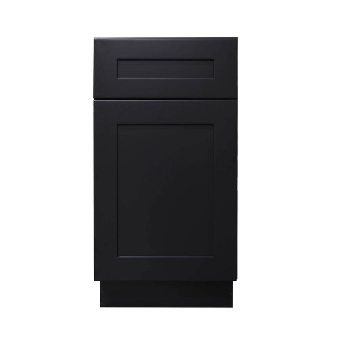 Charcoal Black Shaker Single Door Single Drawer Bases