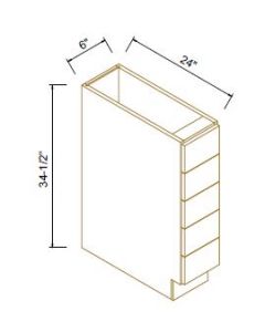 Charcoal Black Shaker Spice Drawer Base