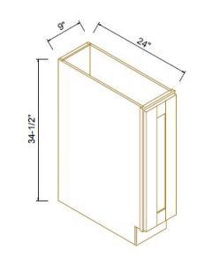 Charcoal Black Shaker Single Door Tray Base