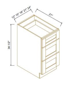 Charcoal Black Shaker Vanity Three Drawer Bases