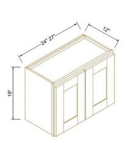 Load image into Gallery viewer, Charcoal Black Shaker 18&quot;H Double Doors Wall Cabinets
