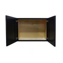 Load image into Gallery viewer, Charcoal Black Shaker 18&quot;H Double Doors Wall Cabinets
