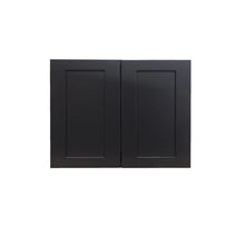 Load image into Gallery viewer, Charcoal Black Shaker 24&quot;H Double Doors Wall Cabinets
