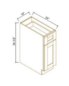 Classic Chocolate Base Waste Basket Cabinet-2Bins