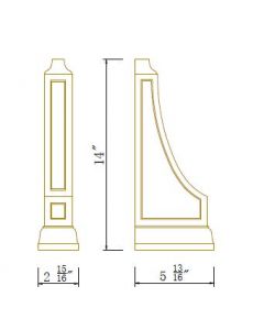 Classic Chocolate Corbels-Sbs13X9A