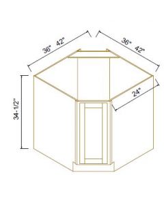 Classic White Diagonal Corner Sink Bases