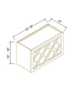 Classic White Wall Wine Rack With Lattice Panels