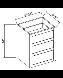 Inset Origami White Vanity Wall Drawer Cabinets