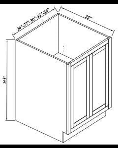 Inset Origami White Full Height Door Bases-2Doors