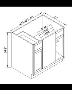 Inset Origami White Blind Corner Bases