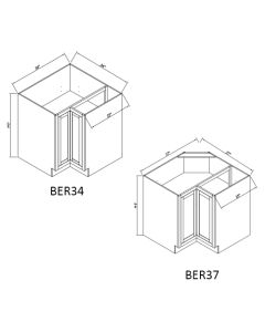 Inset Origami White Lazy Susan Bases