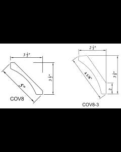 Inset Origami White Cove Molding