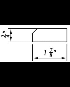 Inset Origami White Countertop Molding