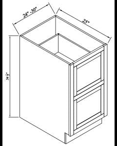 Inset Origami White Two Drawer Bases