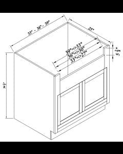 Inset Origami White Farm Sink Bases