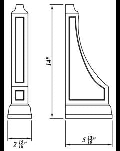 Inset Origami White Modern Corbel