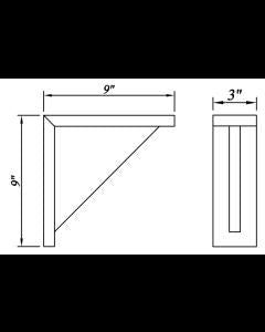 Inset Origami White Corbel-Small