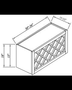 Inset Origami White Wall Wine Rack With Lattice Panels