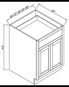 Inset Truffle Brown Single Drawer Double Doors Bases