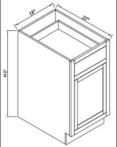 Inset Truffle Brown Base Waste Basket Cabinet-2Bins