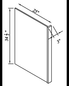 Inset Truffle Brown Dishwasher Return End Panel