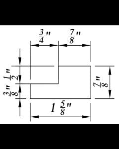 Inset Truffle Brown Square Light Rail Molding