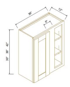 Newtown Charcoal Black Blind Corner Wall Cabinets