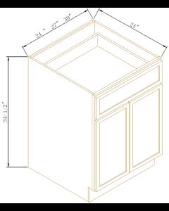 Newtown Jade Green Single Drawer Double Doors Bases