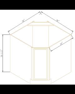 Newtown Jade Green Diagonal Corner Sink Bases