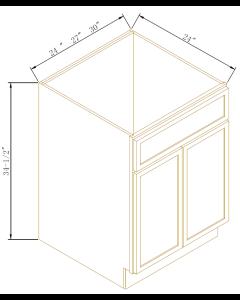 Newtown Jade Green Sink Bases-2 Doors 1 False Drawer