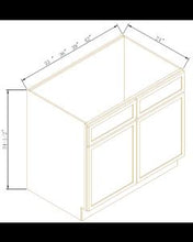 Load image into Gallery viewer, Newtown Origami White Sink Bases-2 Doors 2 False Drawers
