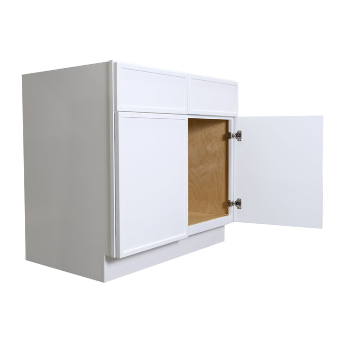 Newtown Origami White Sink Bases-2 Doors 2 False Drawers