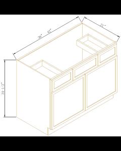 Newtown Origami White Vanity Single Sink Combo