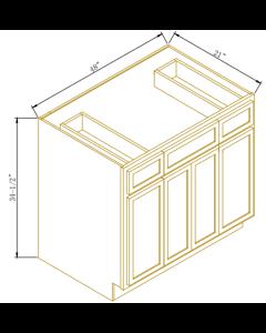 Newtown Origami White Vanity Single Sink Combo with 4 Doors