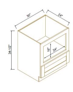 Shaker Gray Finish Microwave Base